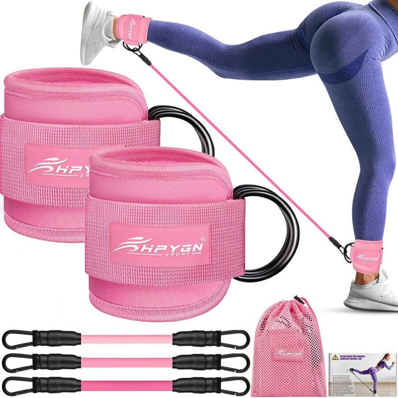 Ankle Resistance Bands with Cuffs, Ankle Bands for Working Out, Ankle Weights for Women