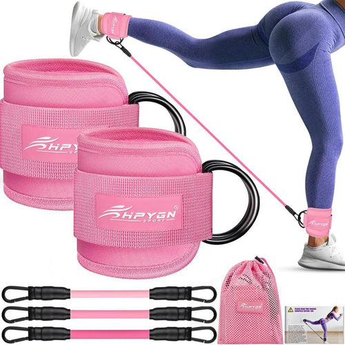 Ankle Resistance Bands with Cuffs, Ankle Bands for Working Out, Ankle Weights for Women
