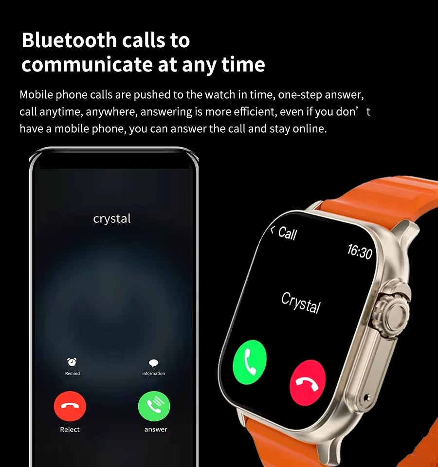 Ultimate Smart Watch: Bluetooth Talk, Message Alerts, Heart Rate Monitor & Sports Features for Android & iOS - Perfect for Men & Women!