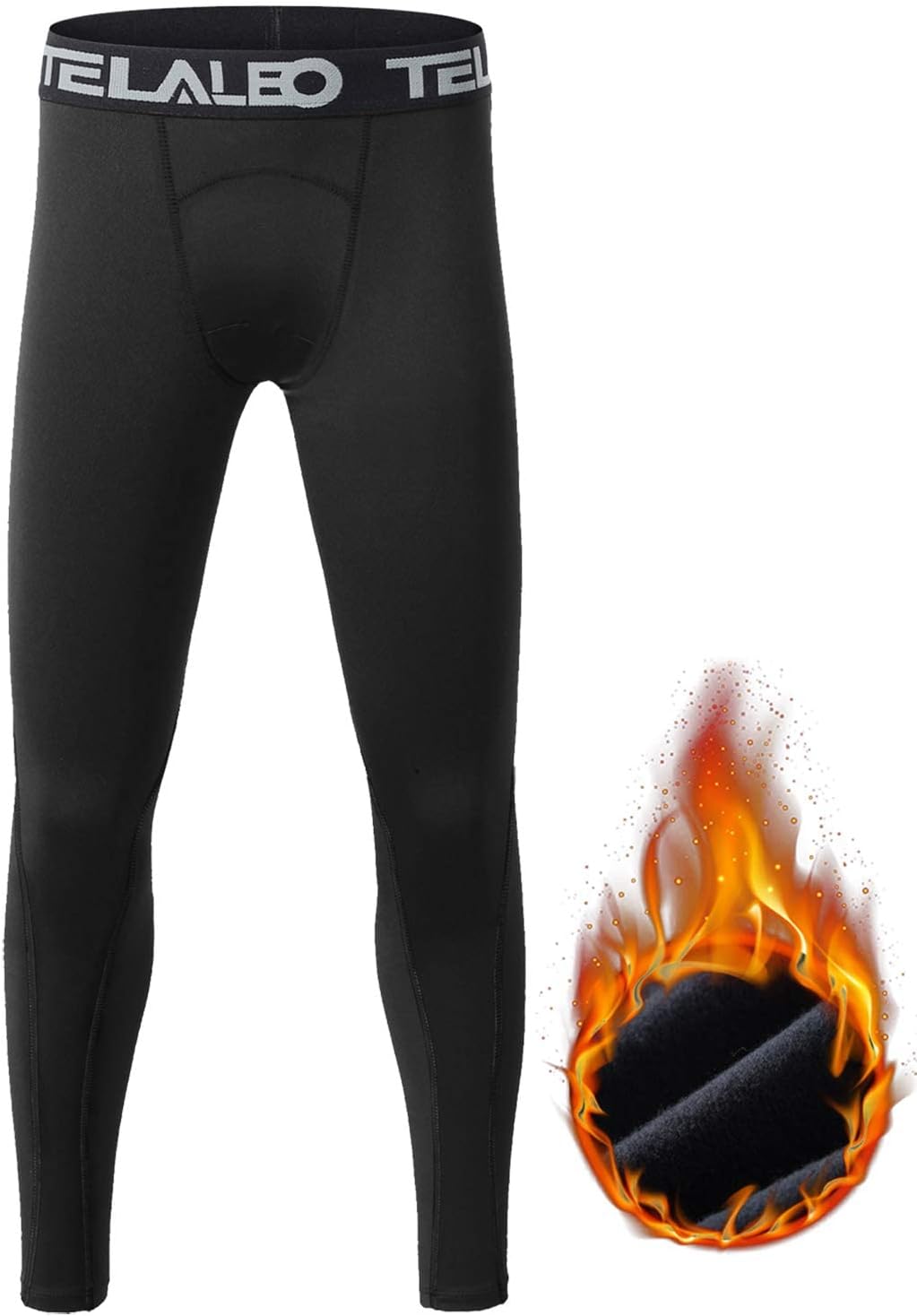 Boys' Girls' Long Sleeve Compression Shirts Thermal Fleece Lined Kids Athletic Sports Tops Leggings Baselayer Set