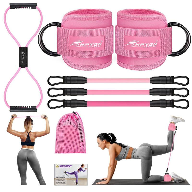 Ankle Resistance Bands with Cuffs, Ankle Bands for Working Out, Ankle Weights for Women