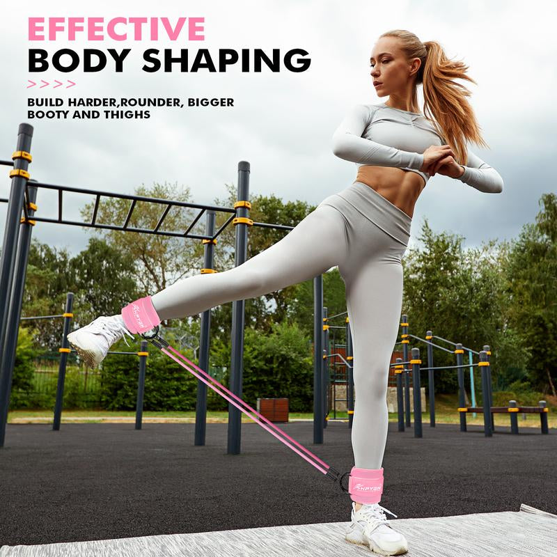 Ankle Resistance Bands with Cuffs, Ankle Bands for Working Out, Ankle Weights for Women