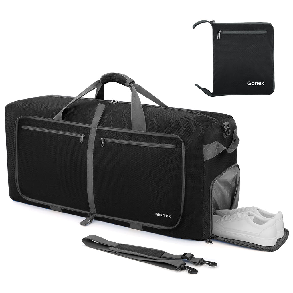 100L Travel Duffle Bags 32" Large Foldable Weekender Bag Waterproof Overnight Bag with Shoes Compartment for Camping