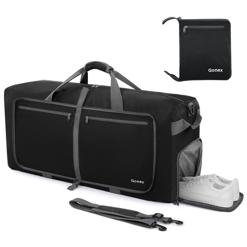 100L Travel Duffle Bags 32" Large Foldable Weekender Bag Waterproof Overnight Bag with Shoes Compartment for Camping