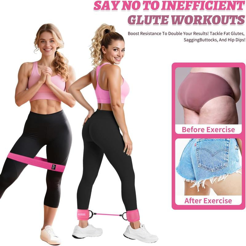 Ankle Resistance Bands with Cuffs, Ankle Bands for Working Out, Ankle Weights for Women