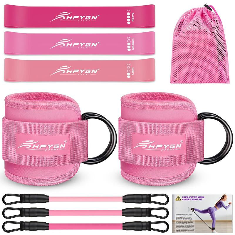 Ankle Resistance Bands with Cuffs, Ankle Bands for Working Out, Ankle Weights for Women