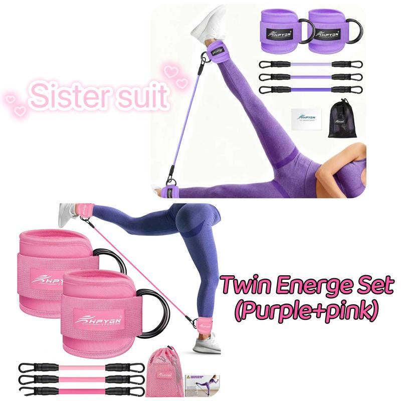 Ankle Resistance Bands with Cuffs, Ankle Bands for Working Out, Ankle Weights for Women