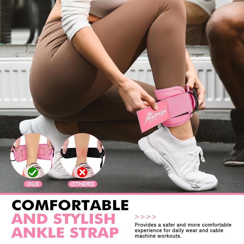 Ankle Resistance Bands with Cuffs, Ankle Bands for Working Out, Ankle Weights for Women